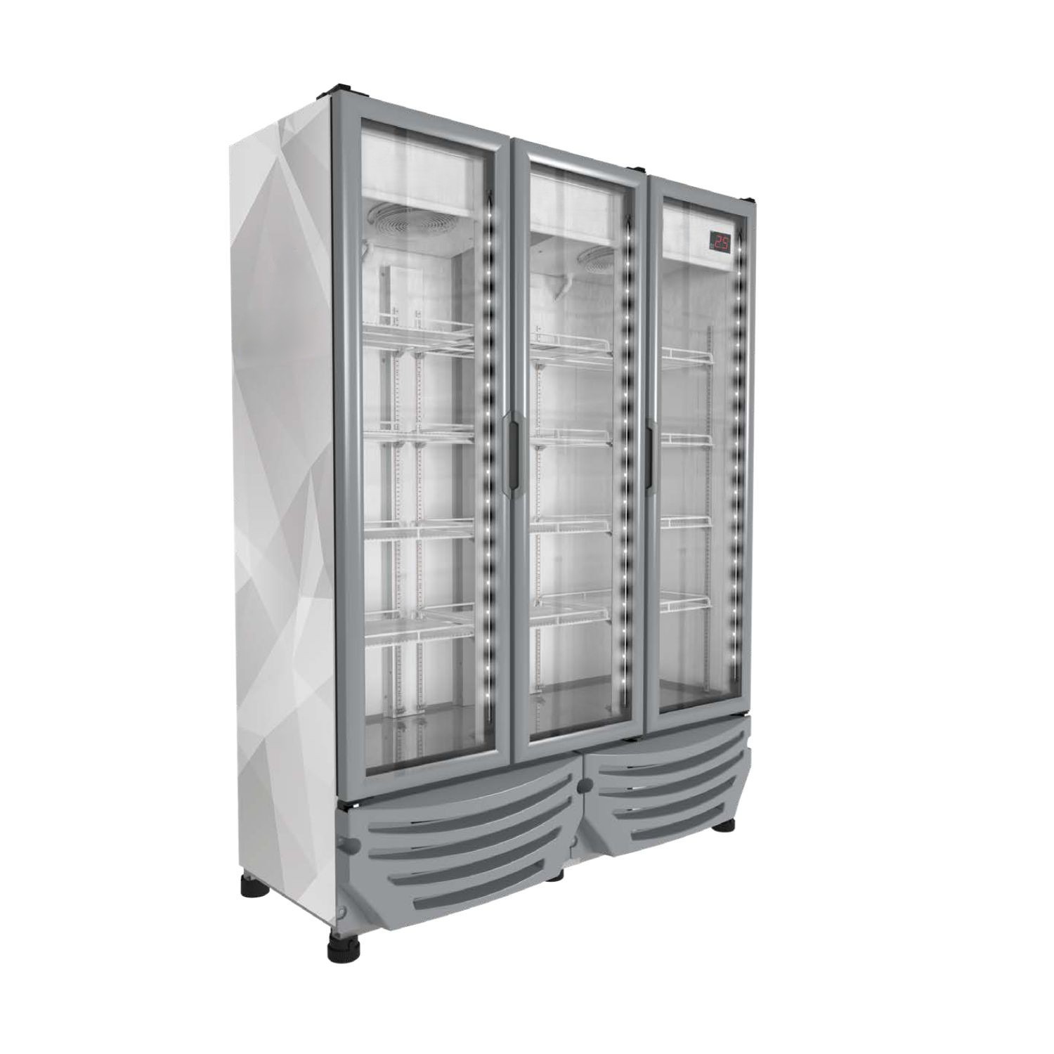 Refrigerador vertical 3 puertas 935L 12 parrillas VR33 línea blanca negocios restaurantes cafeterías Industrias Cossios Colombia